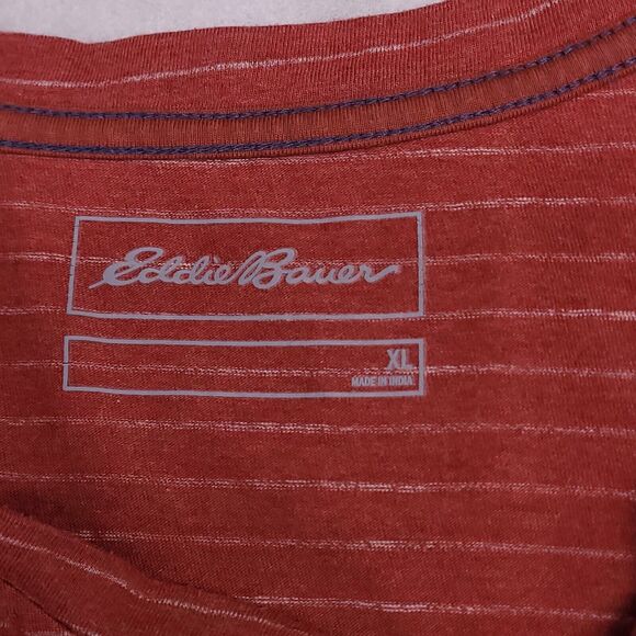 Eddie Bauer Casual Short Sleeve Pullover T Shirt Mens Size Extra Large XL Orange - Picture 3 of 10